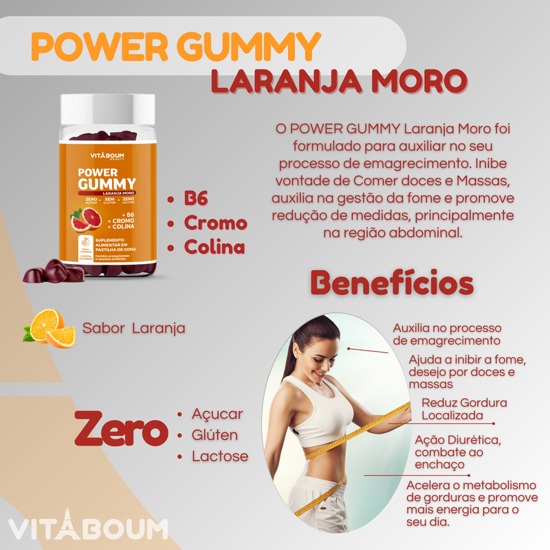 Gummy  Power Laranja Moro   VITABOUM