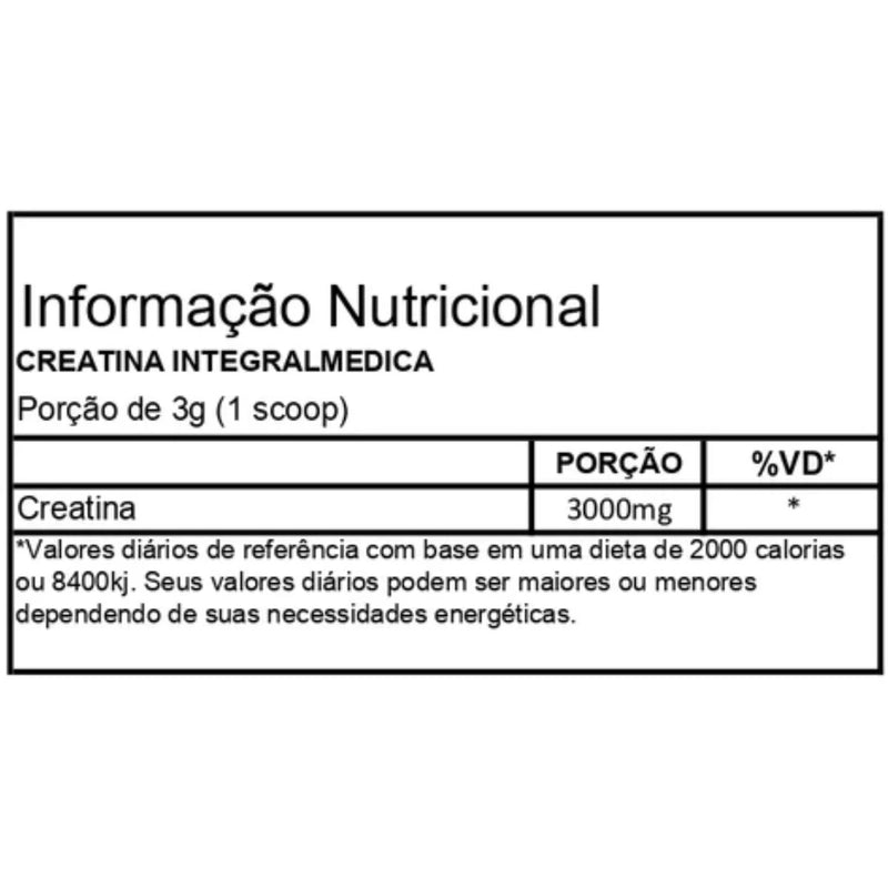 Creatina em Pó Pura HARDCORE 300g - Integralmedica